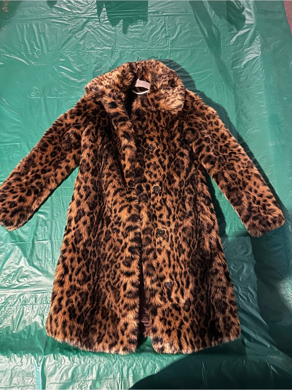 J Crew XXXS Faux Fur Leopard Print Coat - Brown